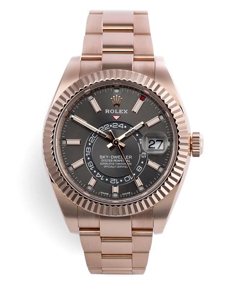 rolex rose gold sky dweller price|rolex sky dweller everose gold.